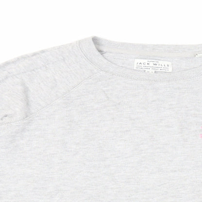 Jack Wills Womens Grey Cotton Pullover Sweatshirt Size 10 Pullover - Logo