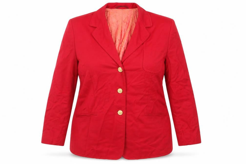 Gray Osbourn Womens Red Jacket Blazer Size 18 Button - Vintage