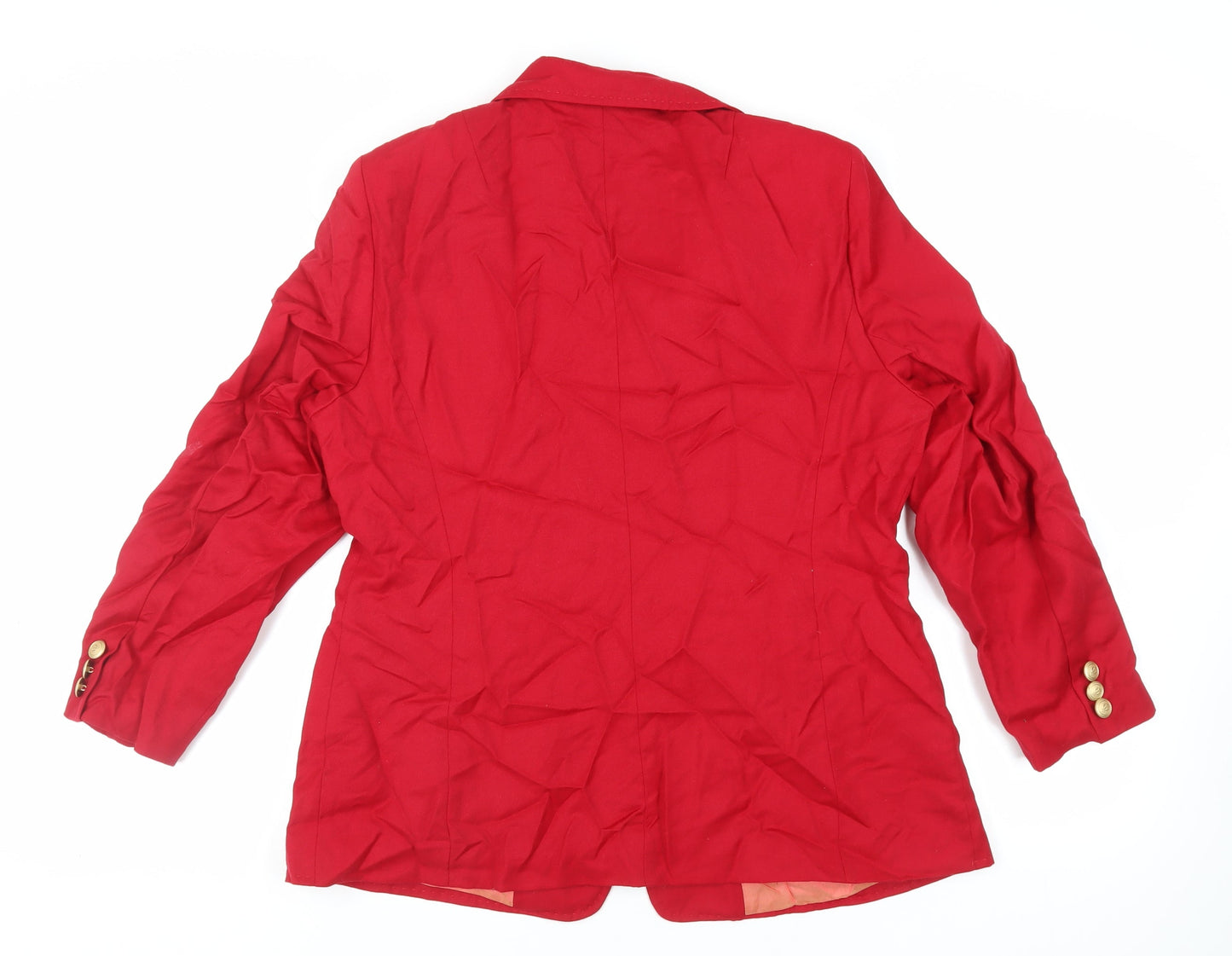 Gray Osbourn Womens Red Jacket Blazer Size 18 Button - Vintage