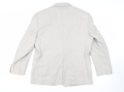 Chums Mens Beige Polyester Jacket Blazer Size 44 Regular
