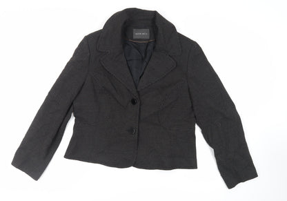 Alex & Co Womens Black Polka Dot Jacket Blazer Size 16 Button