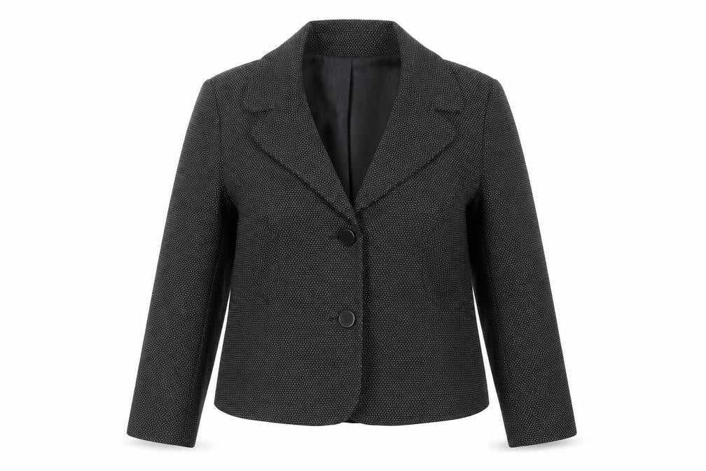 Alex & Co Womens Black Polka Dot Jacket Blazer Size 16 Button