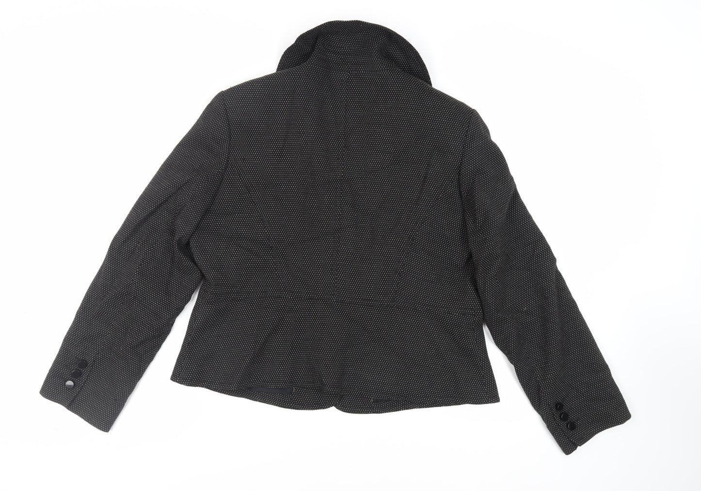 Alex & Co Womens Black Polka Dot Jacket Blazer Size 16 Button