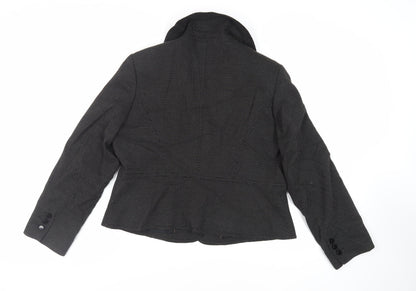 Alex & Co Womens Black Polka Dot Jacket Blazer Size 16 Button