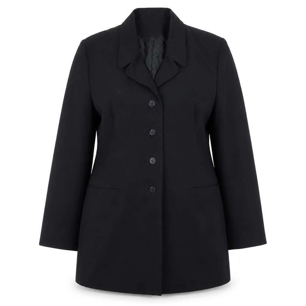 Classic Woman Womens Black Jacket Blazer Size 12 Button