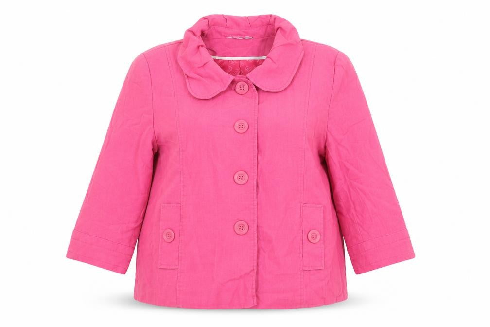 Klass Womens Pink Jacket Blazer Size 18 Button