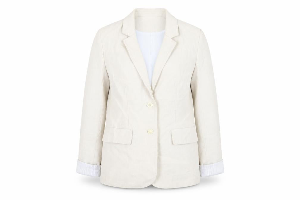 Crew Clothing Womens Beige Jacket Blazer Size 12 Button