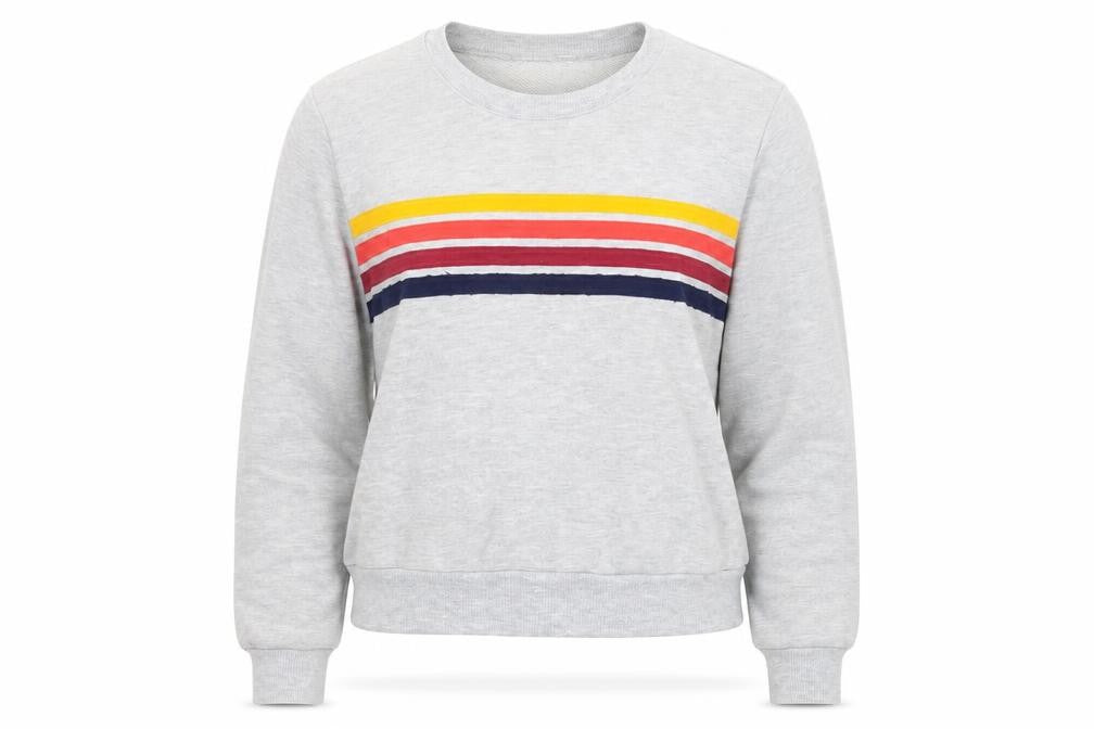 FOREVER 21 Womens Grey Cotton Pullover Sweatshirt Size S Pullover - Cropped