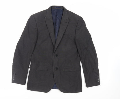 Next Mens Grey Polyester Jacket Suit Jacket Size 36 Regular