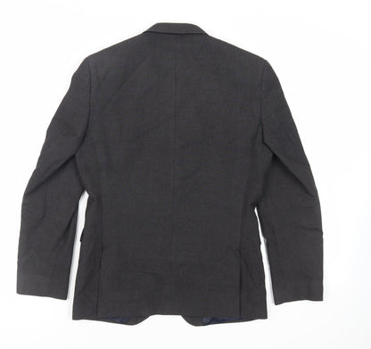 Next Mens Grey Polyester Jacket Suit Jacket Size 36 Regular