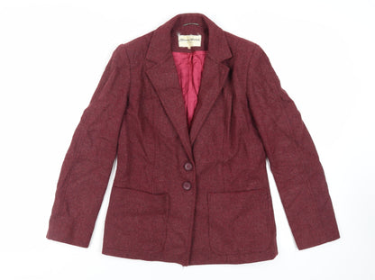 Mandy Marsh Womens Red Jacket Blazer Size 12 Button - Vintage