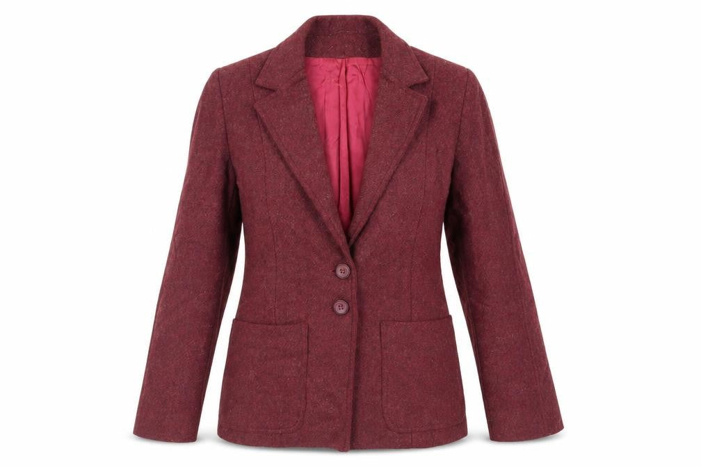 Mandy Marsh Womens Red Jacket Blazer Size 12 Button - Vintage