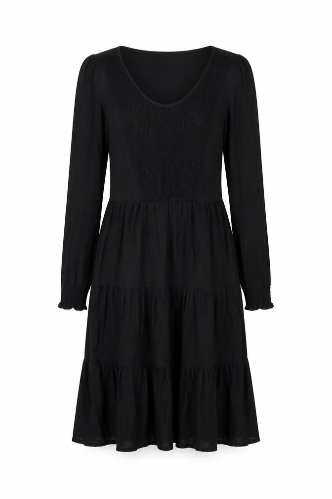 NEXT Womens Black Viscose Shift Size 10 Scoop Neck Pullover