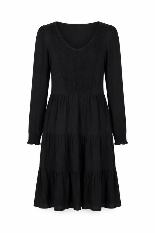 NEXT Womens Black Viscose Shift Size 10 Scoop Neck Pullover
