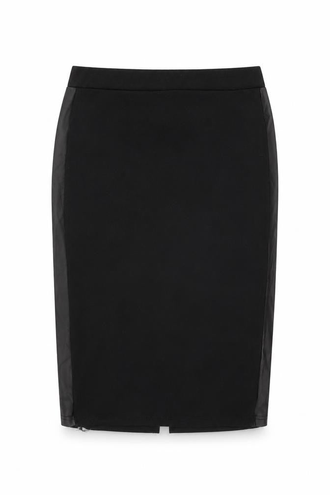 Womens Womens Black Polyester Straight & Pencil Skirt Size L