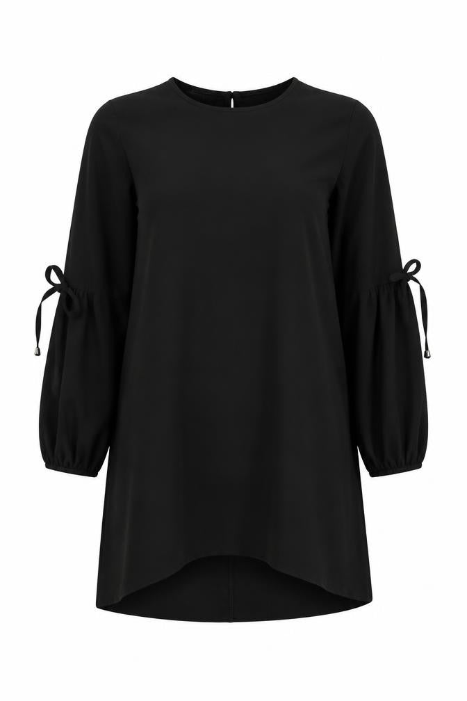 Tavin Womens Black Polyester Shift Size 12 Round Neck Button