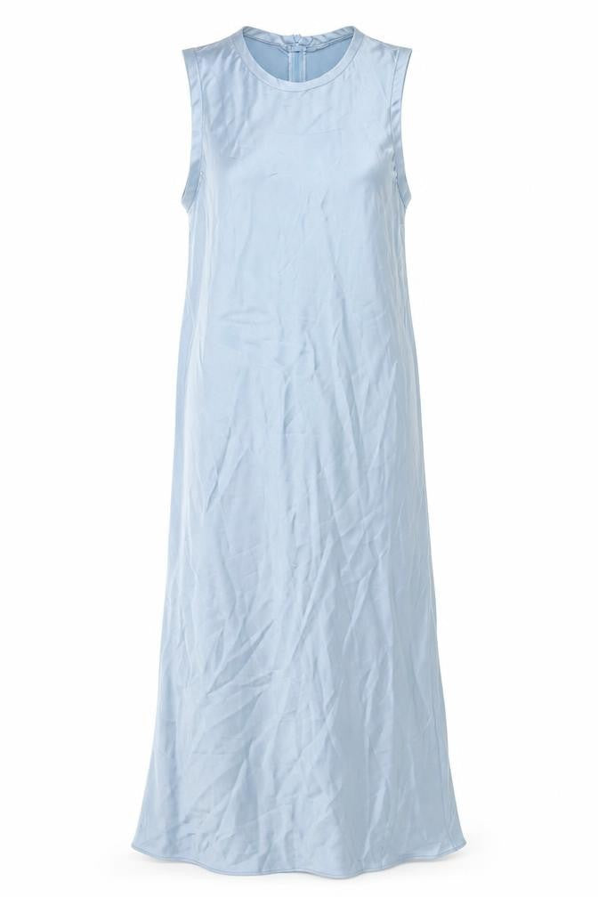 Zara Womens Blue Polyester Maxi Size M Round Neck Zip