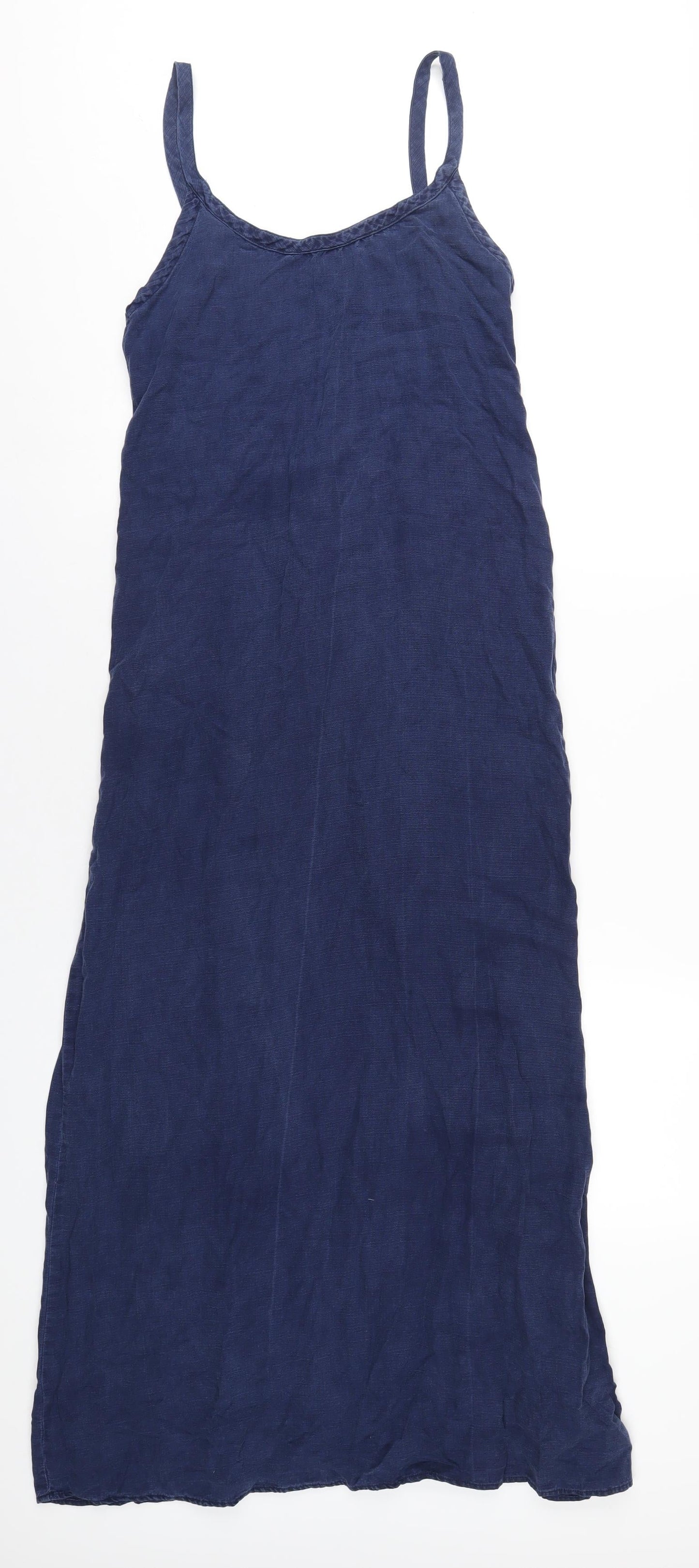 Zara Womens Blue Cotton A-Line Size S Scoop Neck Pullover