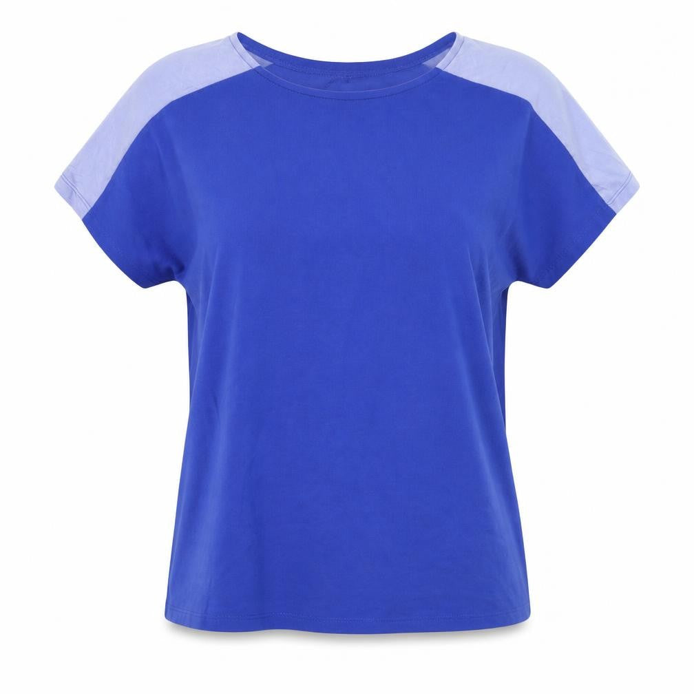 Marks & Spencer Womens Blue Polyester Basic T-Shirt Size 10 Round Neck