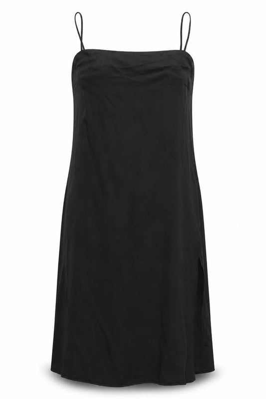 H&M Womens Black Polyester Slip Dress Size XL Square Neck Pullover