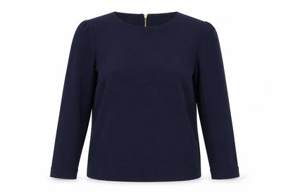 Oasis Womens Blue Polyester Basic T-Shirt Size 10 Round Neck