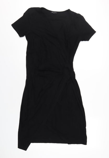 Next Womens Black Viscose A-Line Size 10 V-Neck Pullover