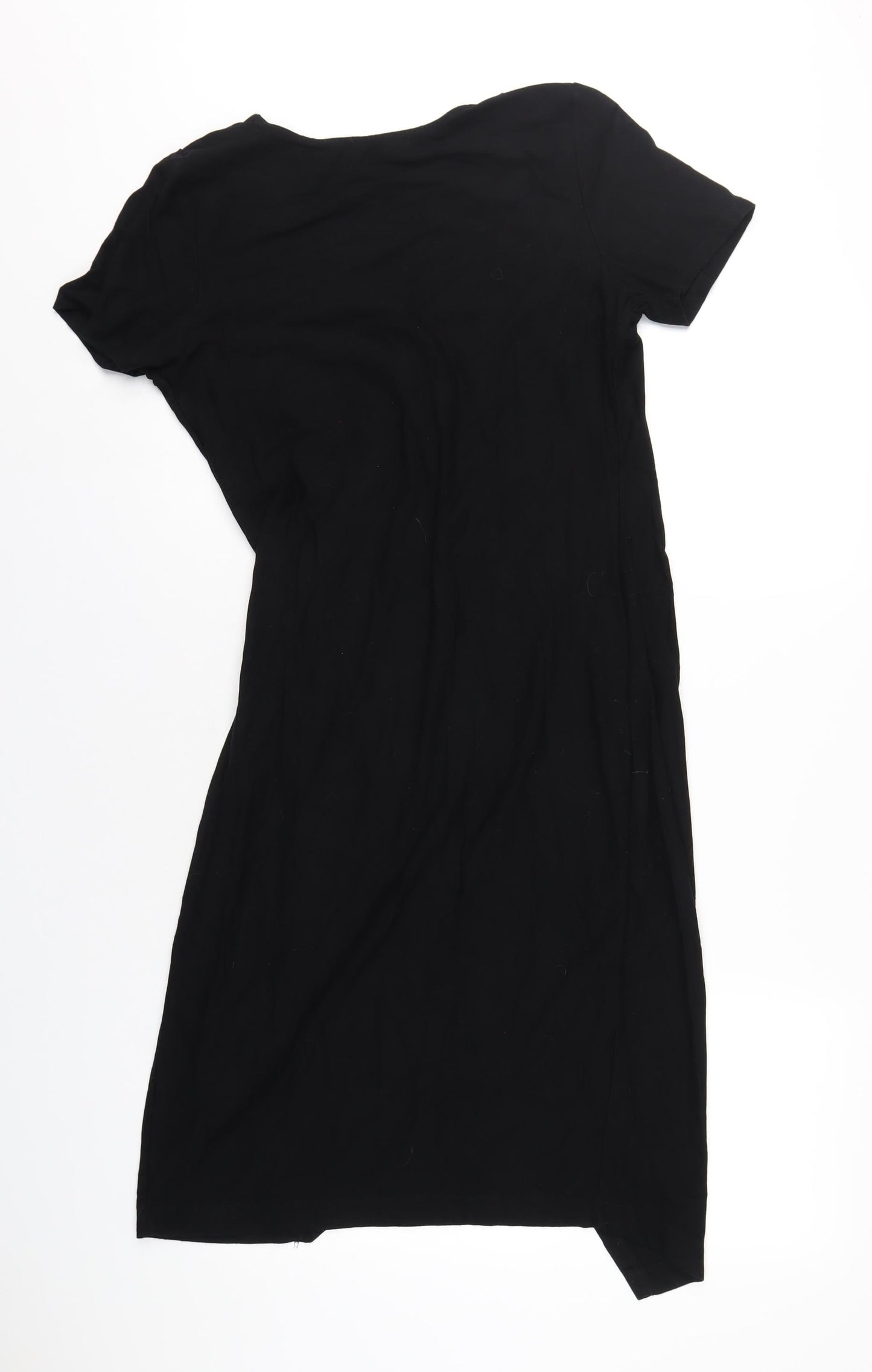 NEXT Womens Black Viscose A-Line Size 10 V-Neck Pullover