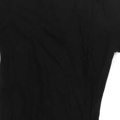 Next Womens Black Viscose A-Line Size 10 V-Neck Pullover