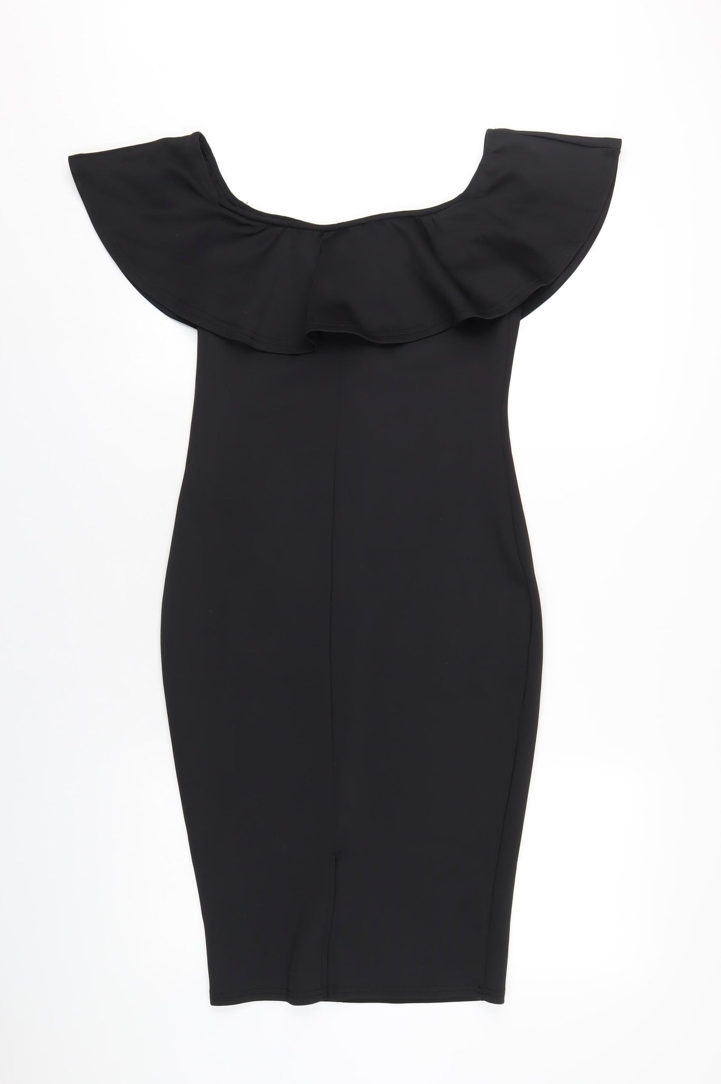 AX Paris Womens Black Polyester Bodycon Size 12 Off the Shoulder Zip