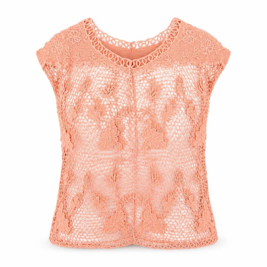 Katies Womens Orange Cotton Basic T-Shirt Size L Round Neck