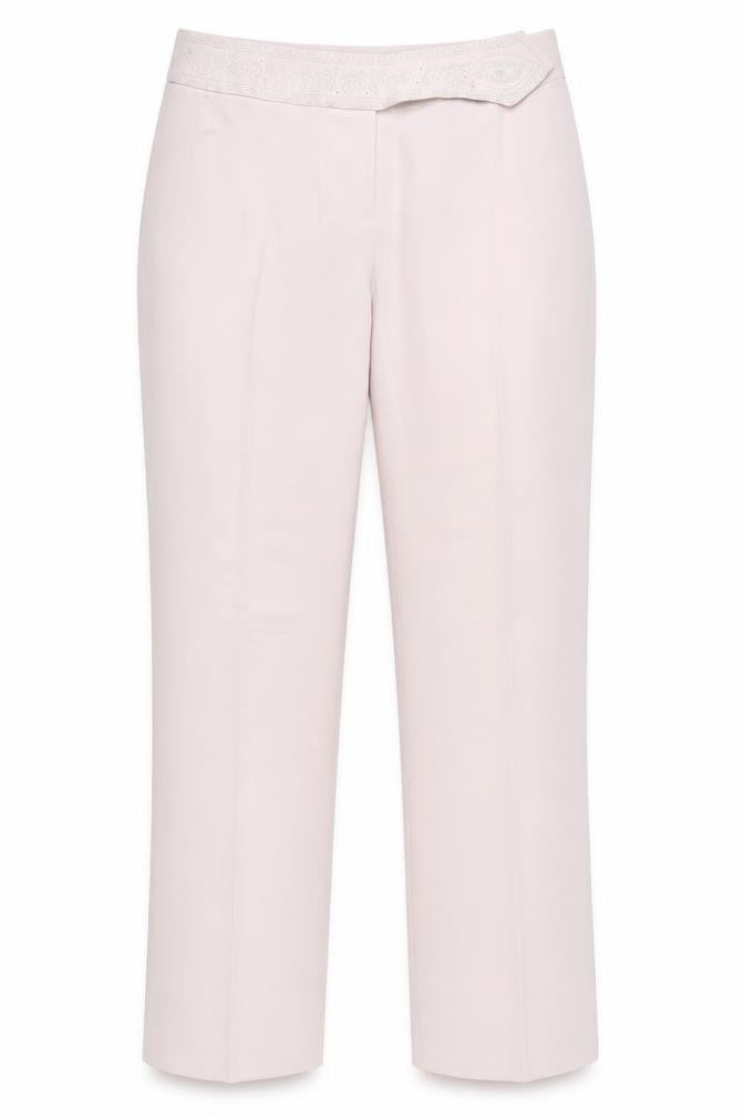 NEXT Womens Pink Polyester Trousers Size 14 L32 in Regular Zip