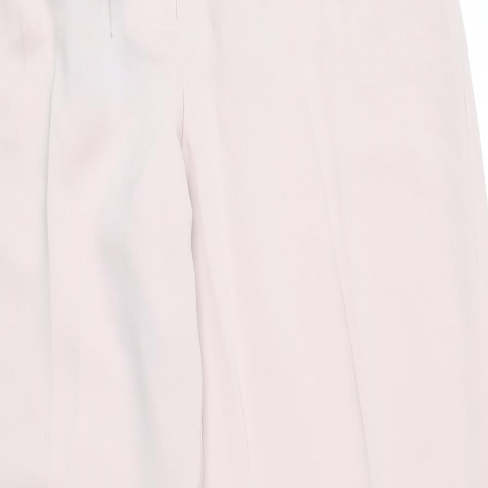 NEXT Womens Pink Polyester Trousers Size 14 L32 in Regular Zip