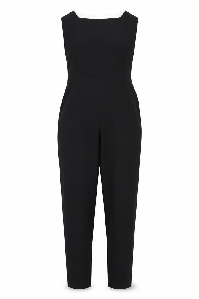 ASOS Womens Black Polyester Jumpsuit One-Piece Size 10 L31 in Zip