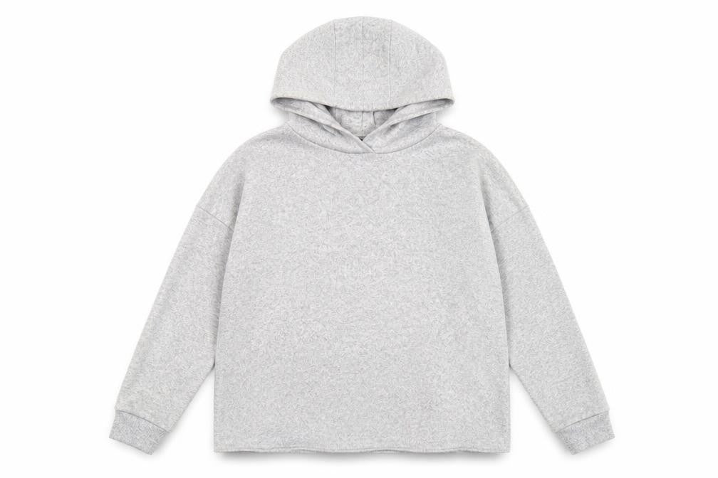 Marks & Spencer Girls Grey Vinyl Pullover Hoodie Size 10-11 Years Pullover