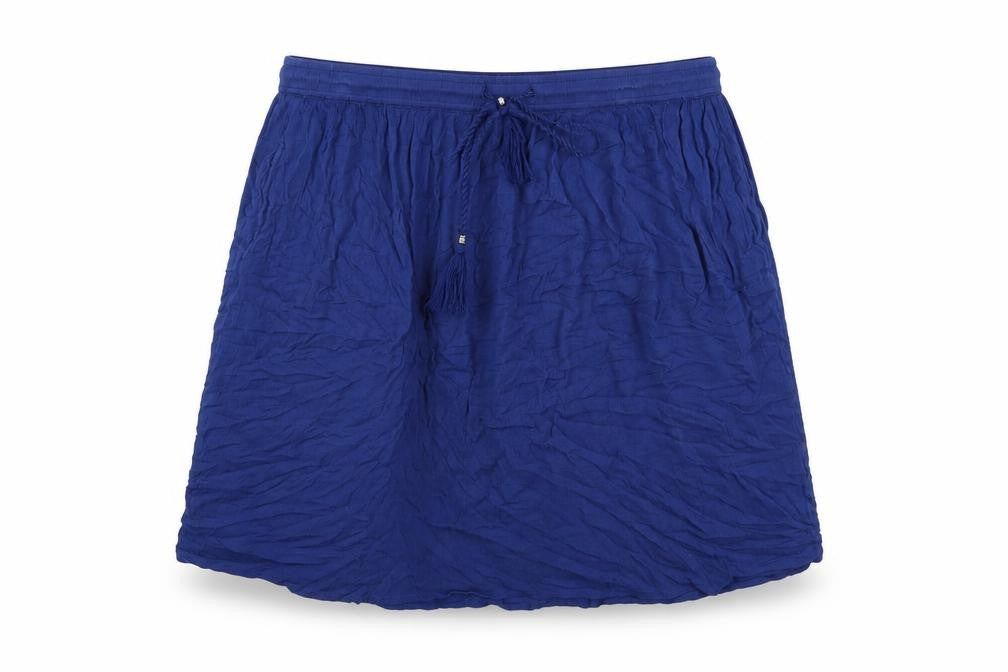 Bonmarché Womens Blue Viscose A-Line Skirt Size 18 Drawstring