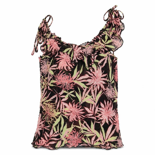 Wallis Womens Multicoloured Floral Viscose Basic Tank Size 12 Off the Shoulder