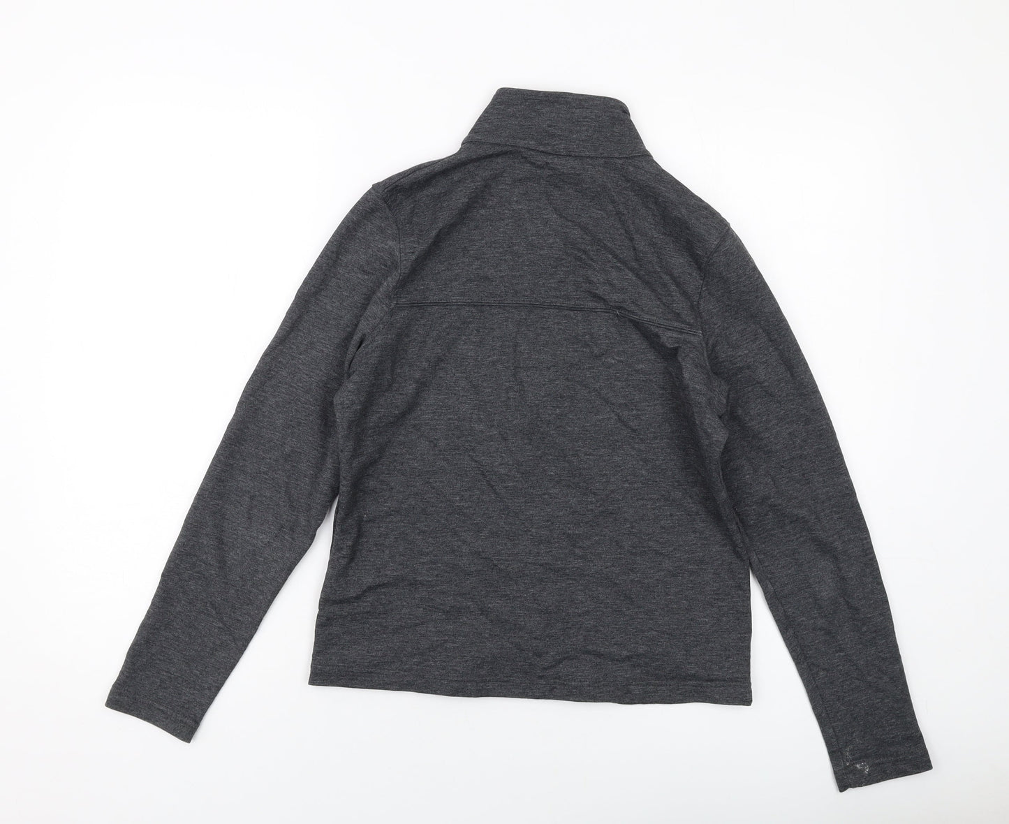 Marks and Spencer Womens Grey Cotton Full Zip Sweatshirt Size 12 Zip