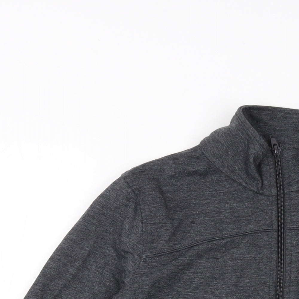 Marks and Spencer Womens Grey Cotton Full Zip Sweatshirt Size 12 Zip
