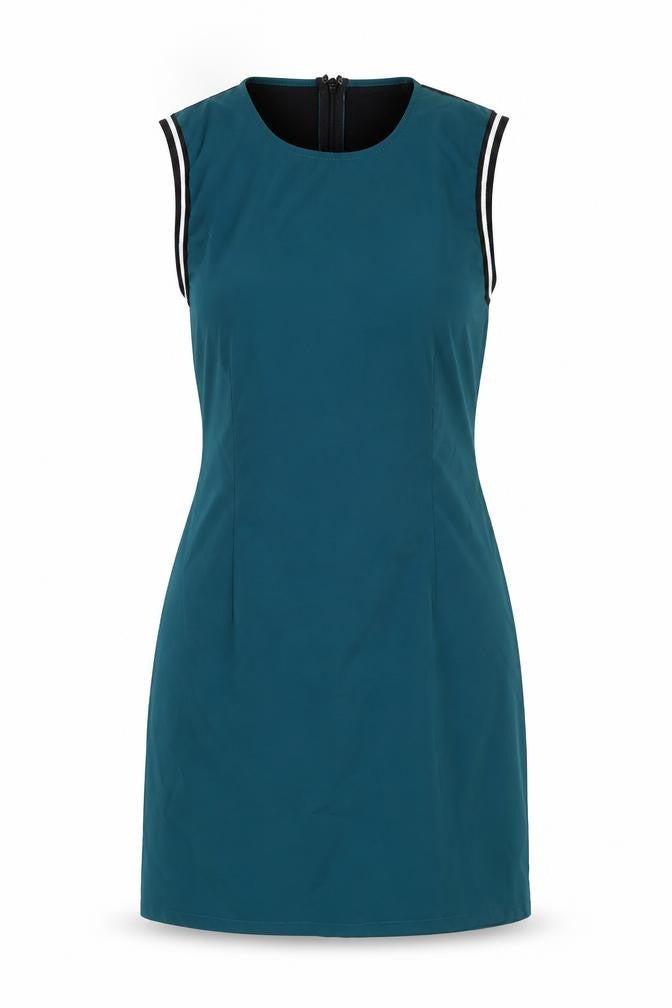 Glamorous Womens Green Polyester Mini Size L Round Neck Zip