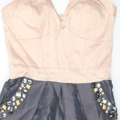 Lipsu Womens Pink Polyester Mini Size 10 Sweetheart Zip