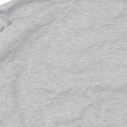 Pull&Bear Mens Grey Polyester Pullover Sweatshirt Size S