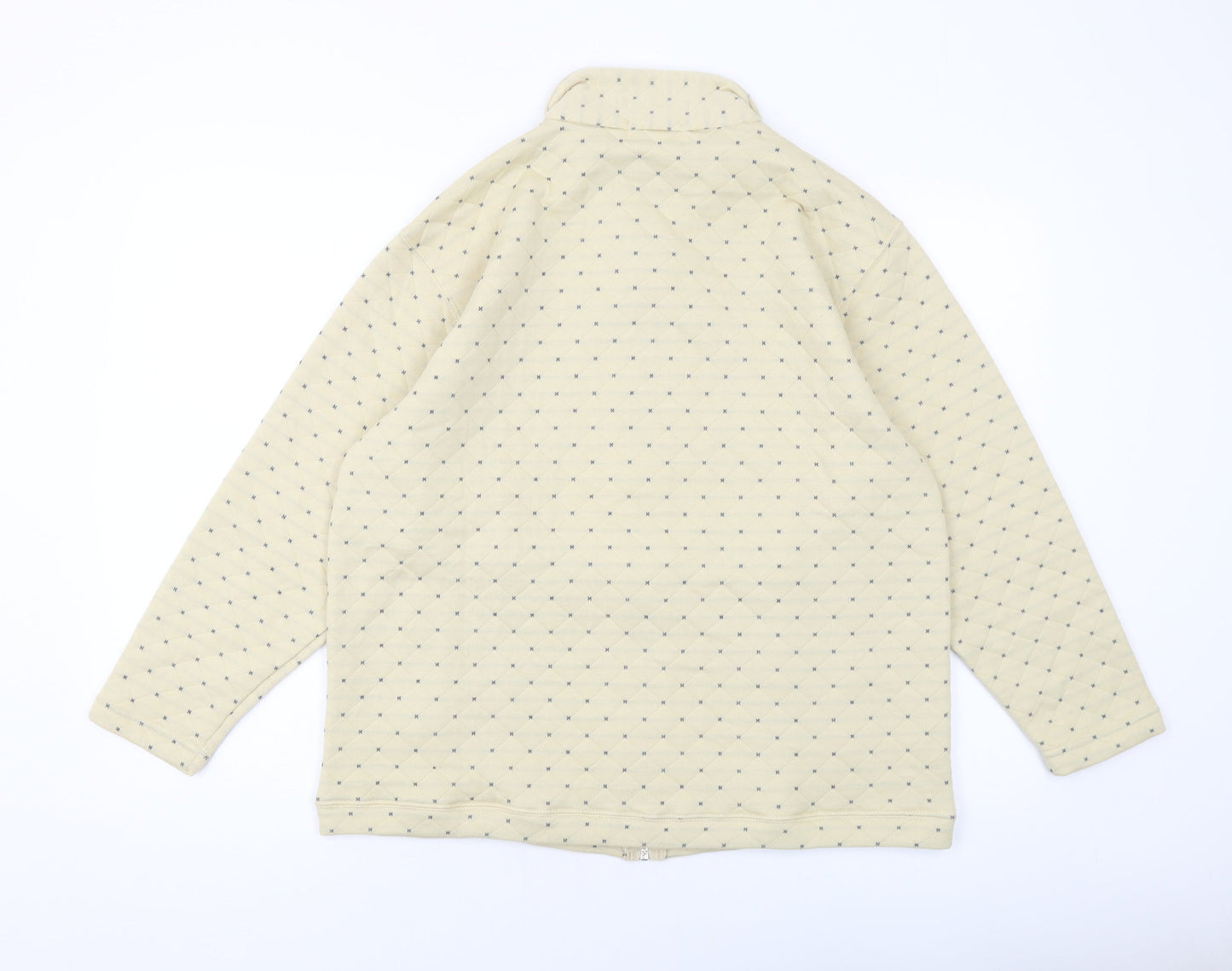 Fabrizio Womens Beige Polyester Full Zip Sweatshirt Size S Zip