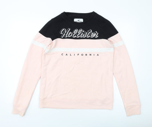 Hollister Womens Pink Cotton Pullover Sweatshirt Size XS Pullover