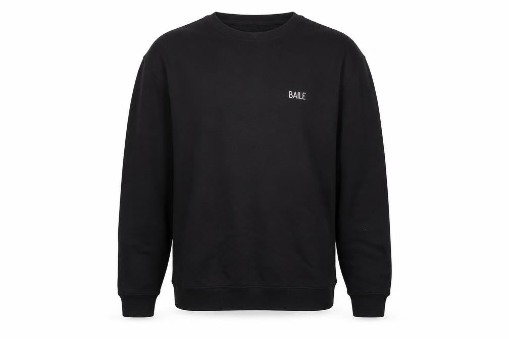 Baile Mens Black Cotton Pullover Sweatshirt Size L