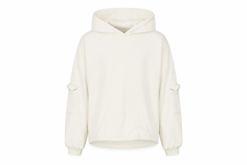 Marks & Spencer Girls Ivory Cotton Pullover Hoodie Size 13-14 Years Pullover
