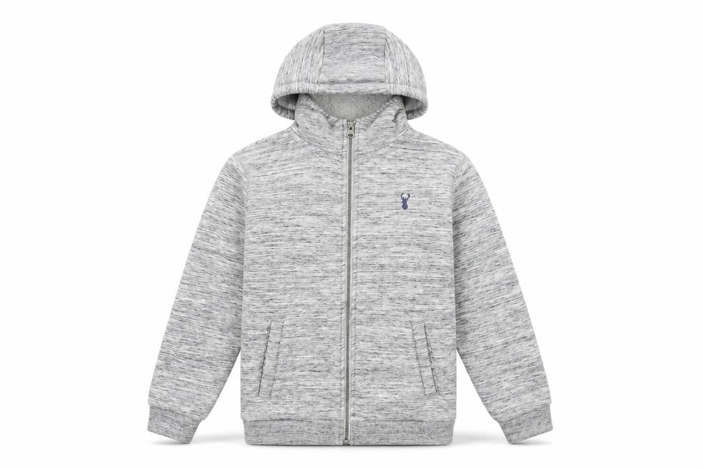 Next Boys Grey Polyester Full Zip Hoodie Size 10 Years Zip