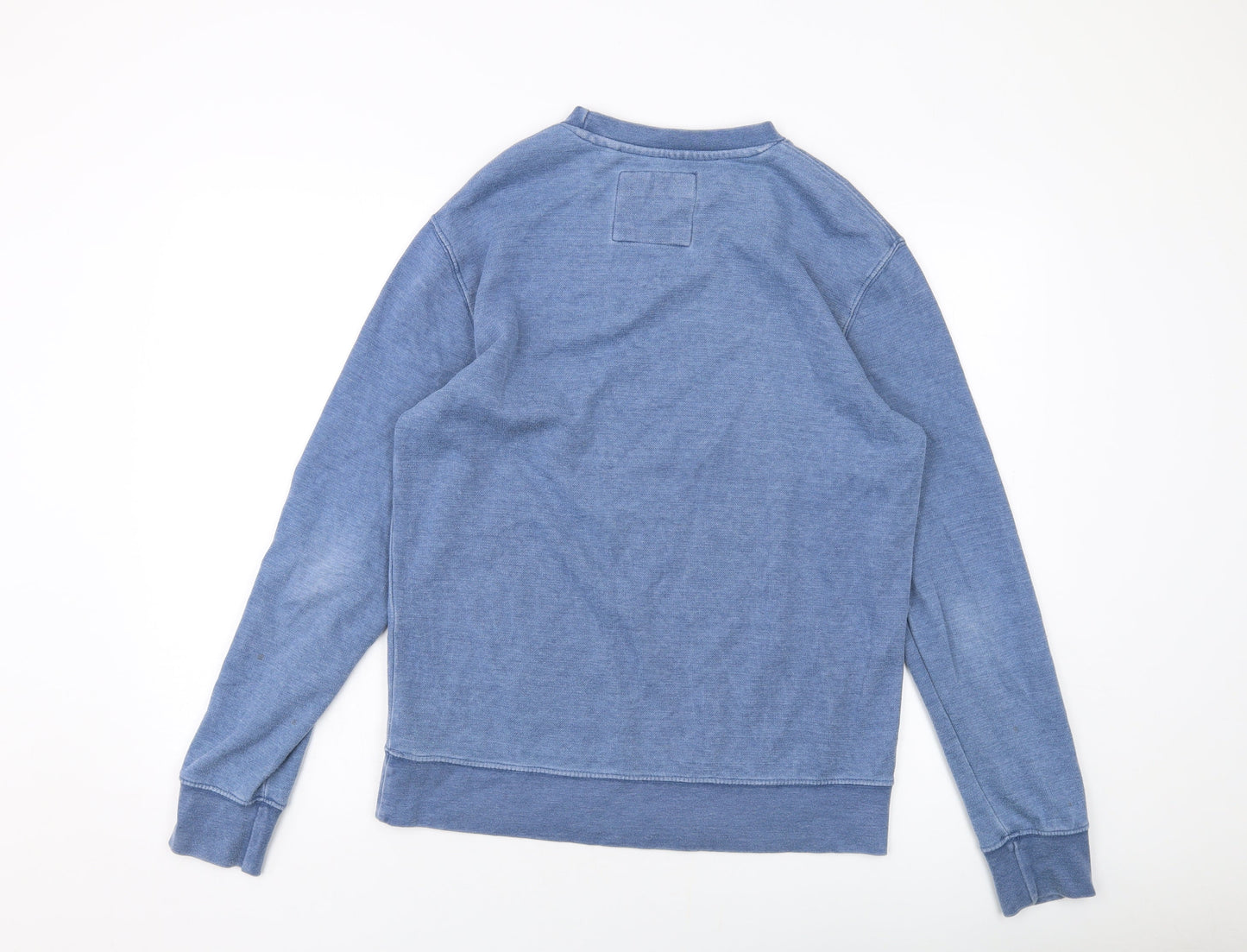 Pull&Bear Mens Blue Polyester Pullover Sweatshirt Size S