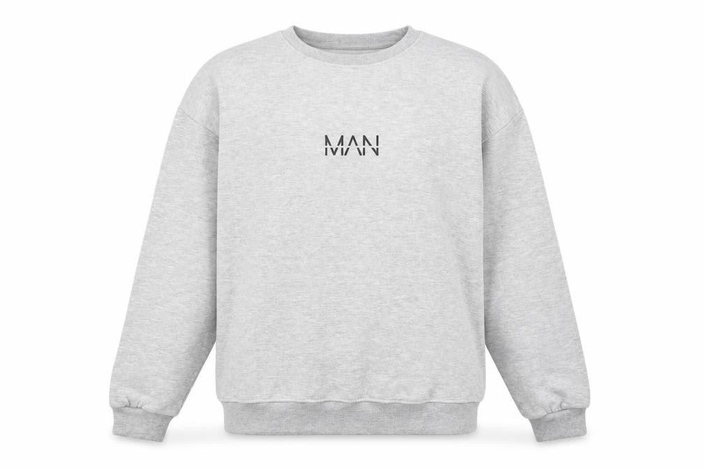 Boohoo Mens Grey Cotton Pullover Sweatshirt Size L