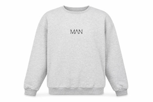 Boohoo Mens Grey Cotton Pullover Sweatshirt Size L