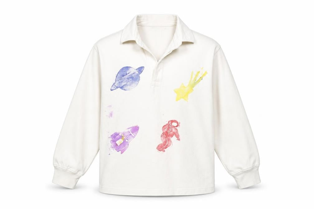 BHS Boys Ivory Cotton Pullover Sweatshirt Size 7-8 Years Button